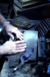 Cigar being rolled at Ramar Cigars in Little Havana - Miami, Florida