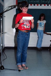 Student reading a rhyme while another student jumped rope - White Springs, Florida.
