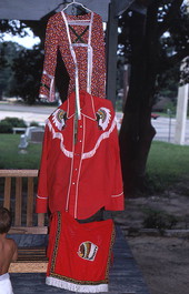 Creek Indian clothing on display