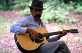 Roy Book Binder playing guitar - White Springs, Florida.