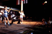Member of the Junkanoos limbo dancing - White Springs, Florida