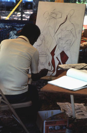 Pharaoh Baker painting - White Springs, Florida.