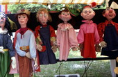 Puppets used in the Shoestring Puppets show - White Springs, Florida