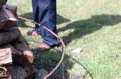 Iron ring used to place forks for roasting mullet - Monticello, Florida