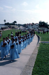 Capella Davidson Choir at a ceremony at Castillo de San Marcos - Saint Augustine, Florida