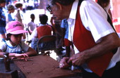 Kjell Lunestad working with wood - White Springs, Florida