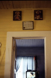 Religious images in the home of Guadalupe Ramos - Seville, Florida