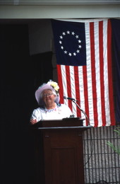Thelma Boltin speaking on the main stage - White Springs, Florida