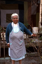 Quiltmaker Ruth Rowe at her house - Pomona Park, Florida.