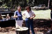 Nancy Morgan teaching how to make lye soap - White Springs, Florida