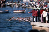 Boys competing in contest to retrieve an epiphany cross - Tarpon Springs, Florida