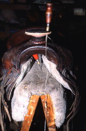 Saddle horn being repaired by David Cauley - Lakeland, Florida