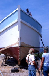 Shrimp boat being built - Jacksonville, Florida.