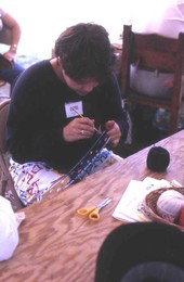 Mingley Beheit making a hammock - White Springs, Florida