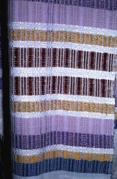 Close up view of Jewish prayer shawl made by Florette Semigran - North Miami Beach, Florida.