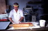 Marty Kaufmann making knishes at Suzanne's Foods - Miami, Florida