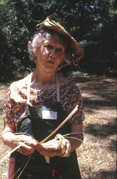 Evelyn Caffee Parks, who makes palm and palmetto crafts - White Springs, Florida