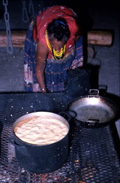 Rosie Billie making fry bread - Big Cypress Reservation, Florida