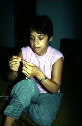 Mingly Caminero-Beheit making a hammock - Miami, Florida.