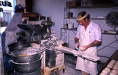 Marty Kaufmann making knishes at Suzanne's Foods - Miami, Florida.