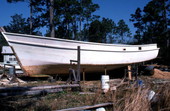Port side of shrimp boat under construction by Bud Seymour - Apalachicola, Florida.