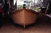 Bow of skiff being built by Bobby Shiver - Eastpoint, Florida