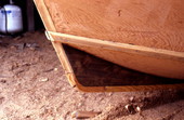 False keel on skiff being built by Bobby Shiver - Eastpoint, Florida