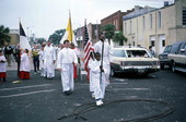 Clergymen and others proceed to blessing of fleet ceremony..