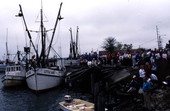 Crowd at the blessing of the fleet at the Florida Seafood Festival - Apalachicola, Florida.
