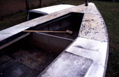 Interior of oyster skiff owned by Frank Segree, Jr. - Eastpoint, Florida