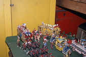 Miniature wood carved items made by Harold Dunn on display at the 1988 Florida Folk Festival - White Springs, Florida