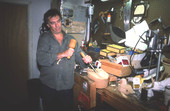 Mike Berg carving a duck decoy - Jacksonville, Florida.