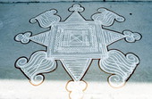 Vishnivite style Kolam art design - Jacksonville, Florida
