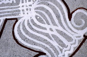 Detail of Vishnivite style Kolam art design made by Prema Kuman - Jacksonville, Florida.
