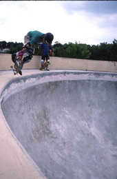 Skateboarder "catching air" - Jacksonville, Florida.