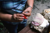 Loyette Labot crocheting - Tallahassee, Florida.