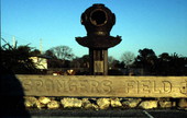 Greek diving helmet on display at Spongers Field - Tarpon Springs, Florida