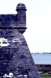 View of a corner of Castillo de San Marcos - Saint Augustine, Florida