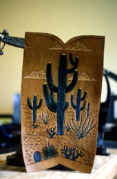Carved boot top made by Bob Dellis - Okeechobee, Florida