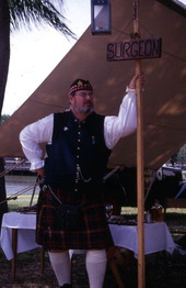 Participant in costume at the Highland Games in Dunedin, Florida.