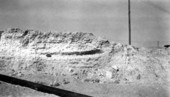 View of the cut