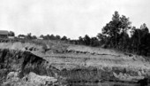 Deep cut on Highway No. 1 through hill south of Little River