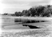 Lake Lafayette at low water stage, looking northwest