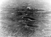 Aerial view of the inland dune and swale topography of the Highlands Ridge Region