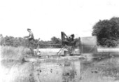 Airboat floating on 1 foot of water over a deep, 10 feet, deposit of Loxahatchee peat
