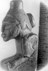 Idol found in mound on the Wacissa River