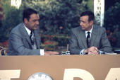 Governor Claude Kirk, left, being interviewed by Today Show host Hugh Downs - Miami Beach, Florida