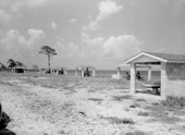 Picnic pavilions at beach