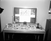 Display of electronic components at opening of IBM office