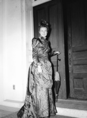 Tallahassee Women's Club member in costume at the First Presbyterian Church